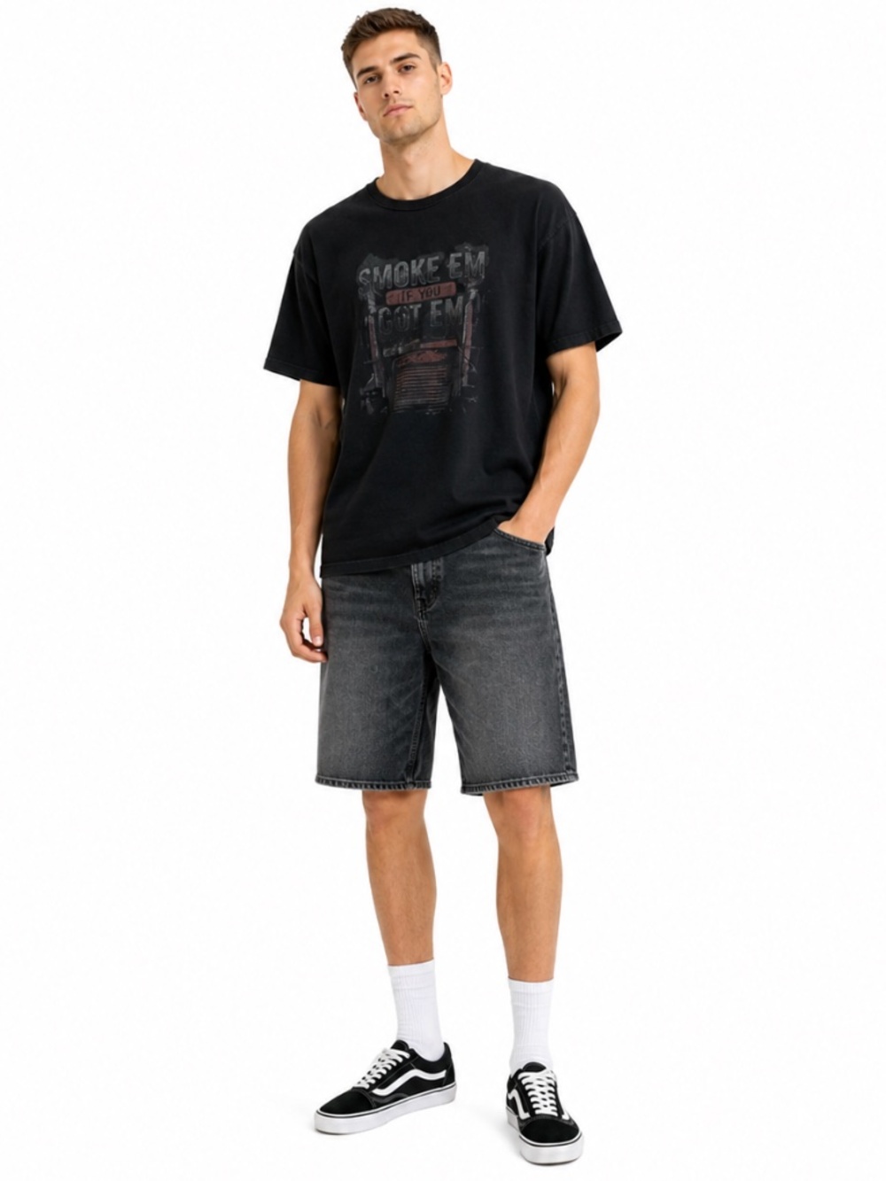 Vintage “Smoke Em If You Got Em” Black Graphic T-Shirt - Size XL GUC